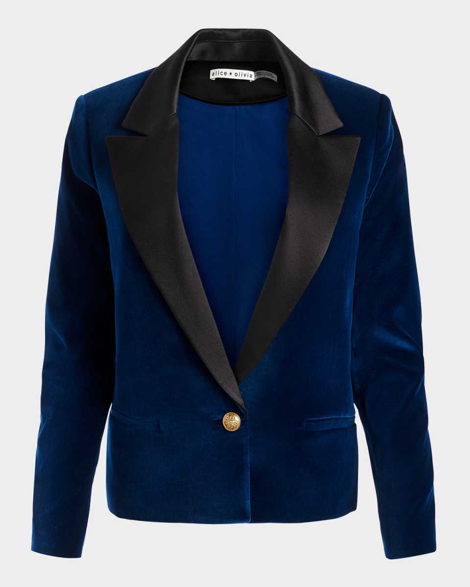 Devyn Boxy Velvet Blazer